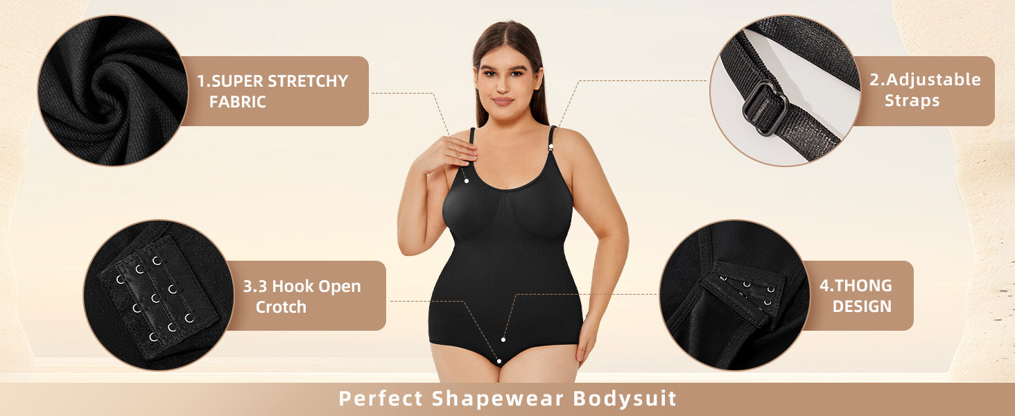 Shapewear For Women Tummy Control Full Bust Body Shaper Bodysuit